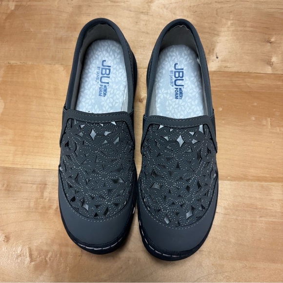 JBU Charcoal Cut-Out Slip-Ons. Size 6.5 - Picture 1 of 9
